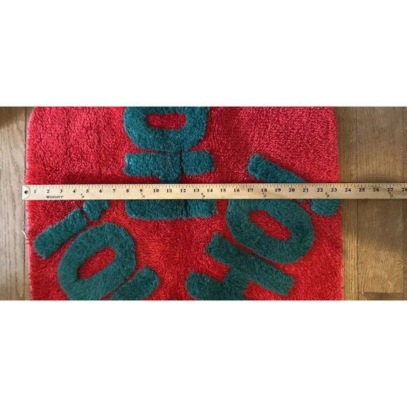 Christmas Area Rug 23”x24” Ho Ho Ho Indoor Pile Hooked Novelty Seasonal Plush - Picture 2 of 7